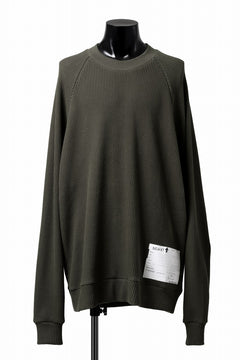 Load image into Gallery viewer, A.F ARTEFACT OVER SIZED DOLMAN LONG PULL OVER / WAFFLE COTTON JERSEY (KHAKI)