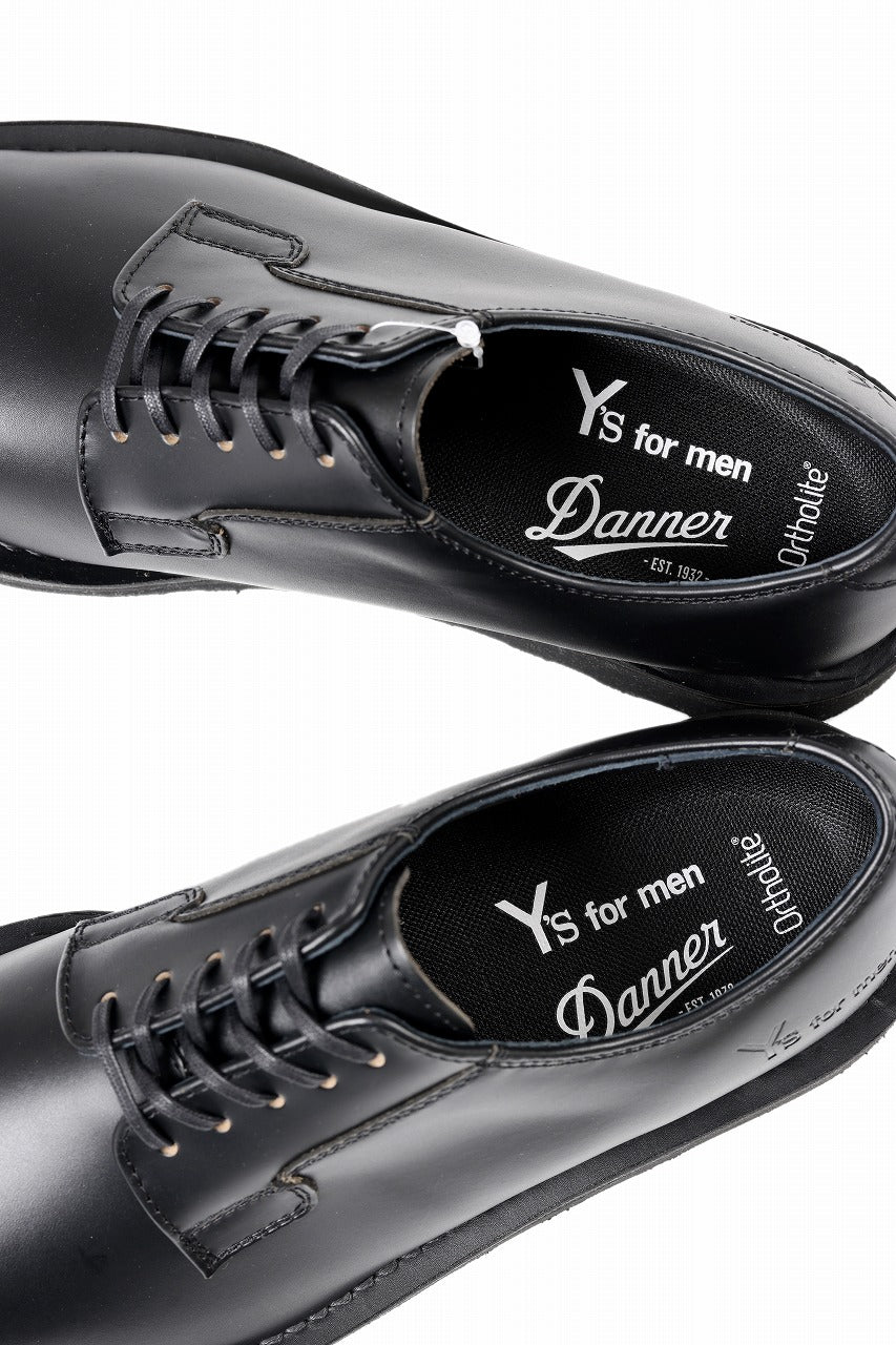 Y's × Danner POSTMAN SHOES / FULL GRAIN SMOTH (BLACK)