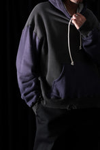 Load image into Gallery viewer, FULLCOUNT FADING DOUBLE FACE SWEAT HOODIE (EGG PLANT x BLACK)