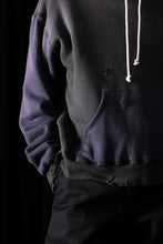 Load image into Gallery viewer, FULLCOUNT FADING DOUBLE FACE SWEAT HOODIE (EGG PLANT x BLACK)