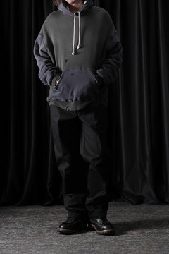 Load image into Gallery viewer, FULLCOUNT FADING DOUBLE FACE SWEAT HOODIE (EGG PLANT x BLACK)