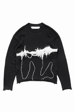 Load image into Gallery viewer, ISABEL BENENATO Intarsia Knit Crew Neck Sweater (BLACK)