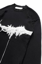 画像をギャラリービューアに読み込む, ISABEL BENENATO Intarsia Knit Crew Neck Sweater (BLACK)