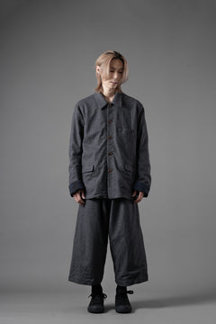 画像をギャラリービューアに読み込む, YUTA MATSUOKA baggy pants /compressed wool jersey (dark gray)