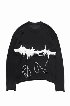 画像をギャラリービューアに読み込む, ISABEL BENENATO Intarsia Knit Crew Neck Sweater (BLACK)