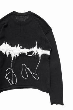 Load image into Gallery viewer, ISABEL BENENATO Intarsia Knit Crew Neck Sweater (BLACK)