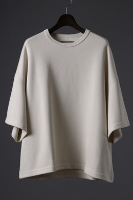 N/07 OVERSIZE TOP / RIBBED CARDBOARD KNIT JERSEY (IVORY)