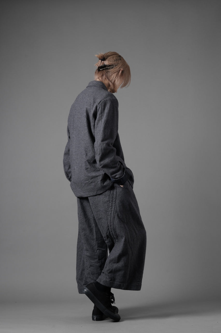 YUTA MATSUOKA baggy pants /compressed wool jersey (dark gray)