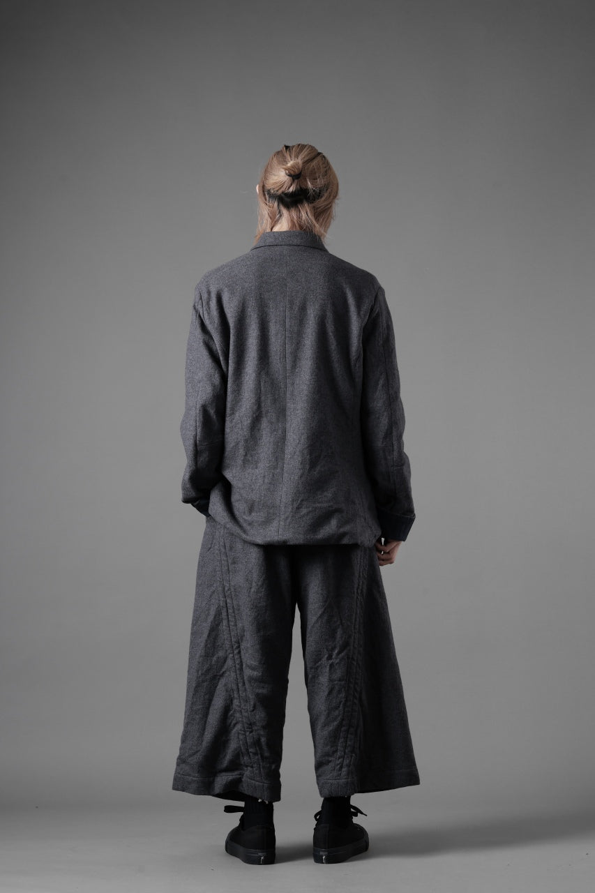 画像をギャラリービューアに読み込む, YUTA MATSUOKA baggy pants /compressed wool jersey (dark gray)