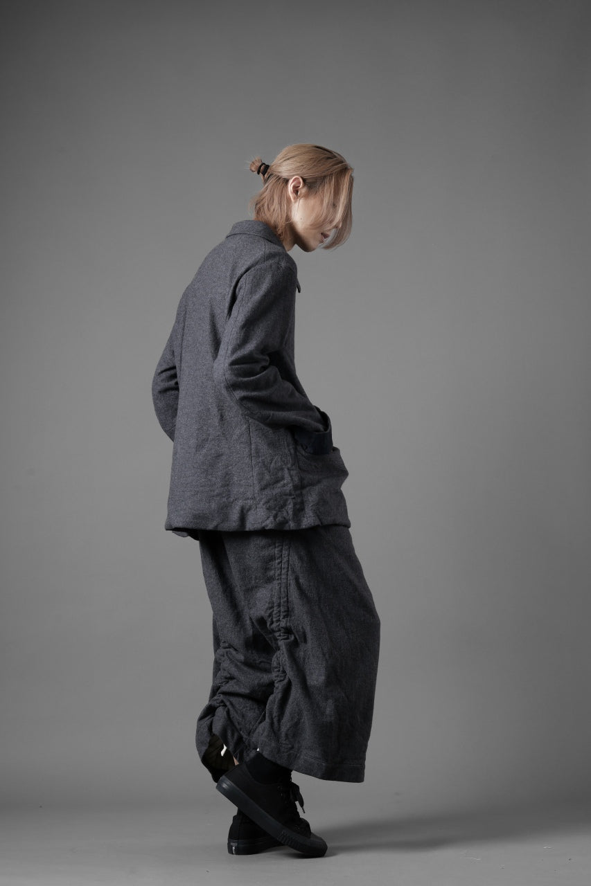 YUTA MATSUOKA baggy pants /compressed wool jersey (dark gray)