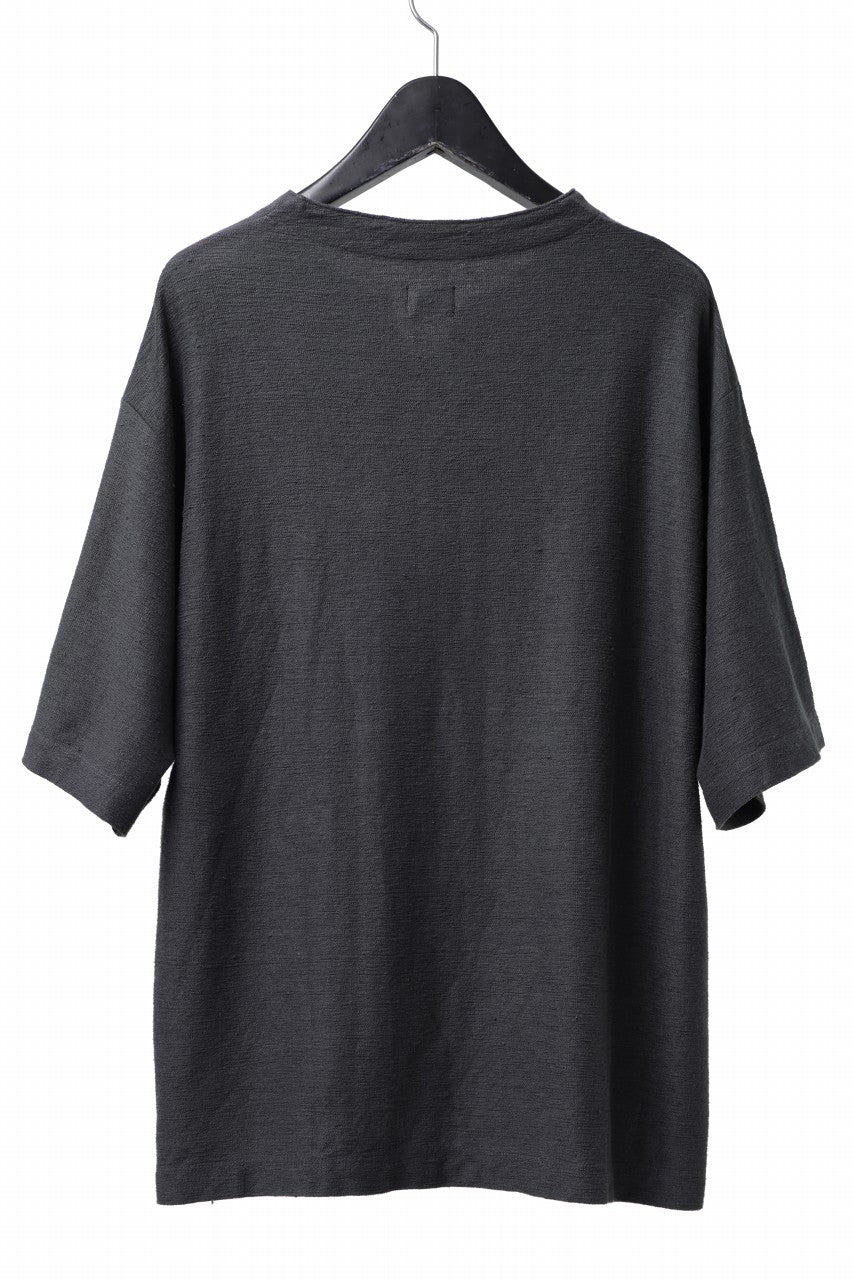 Load image into Gallery viewer, CAPERTICA OVERSIZED ASYMMETRY TEE / LINEN HEAVY JERSEY (ANTIQUE BLACK)