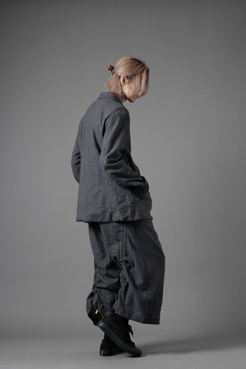 YUTA MATSUOKA baggy pants /compressed wool jersey (dark gray)