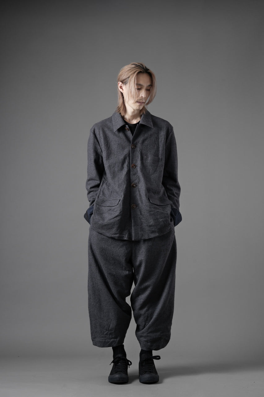 YUTA MATSUOKA baggy pants /compressed wool jersey (dark gray)