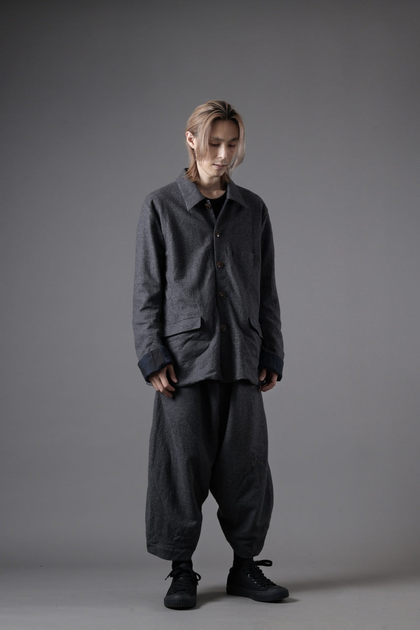 YUTA MATSUOKA baggy pants /compressed wool jersey (dark gray)