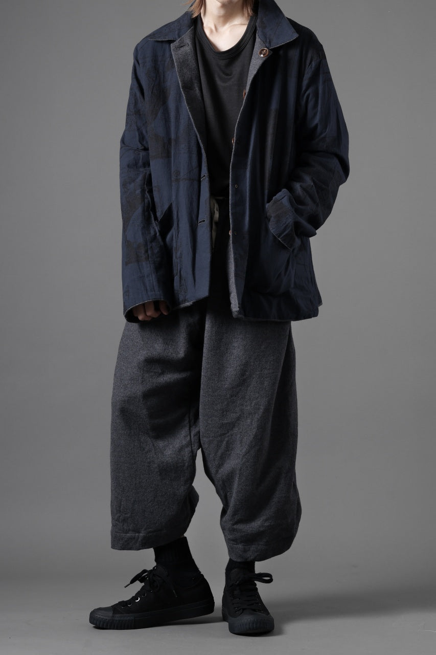 YUTA MATSUOKA baggy pants /compressed wool jersey (dark gray)