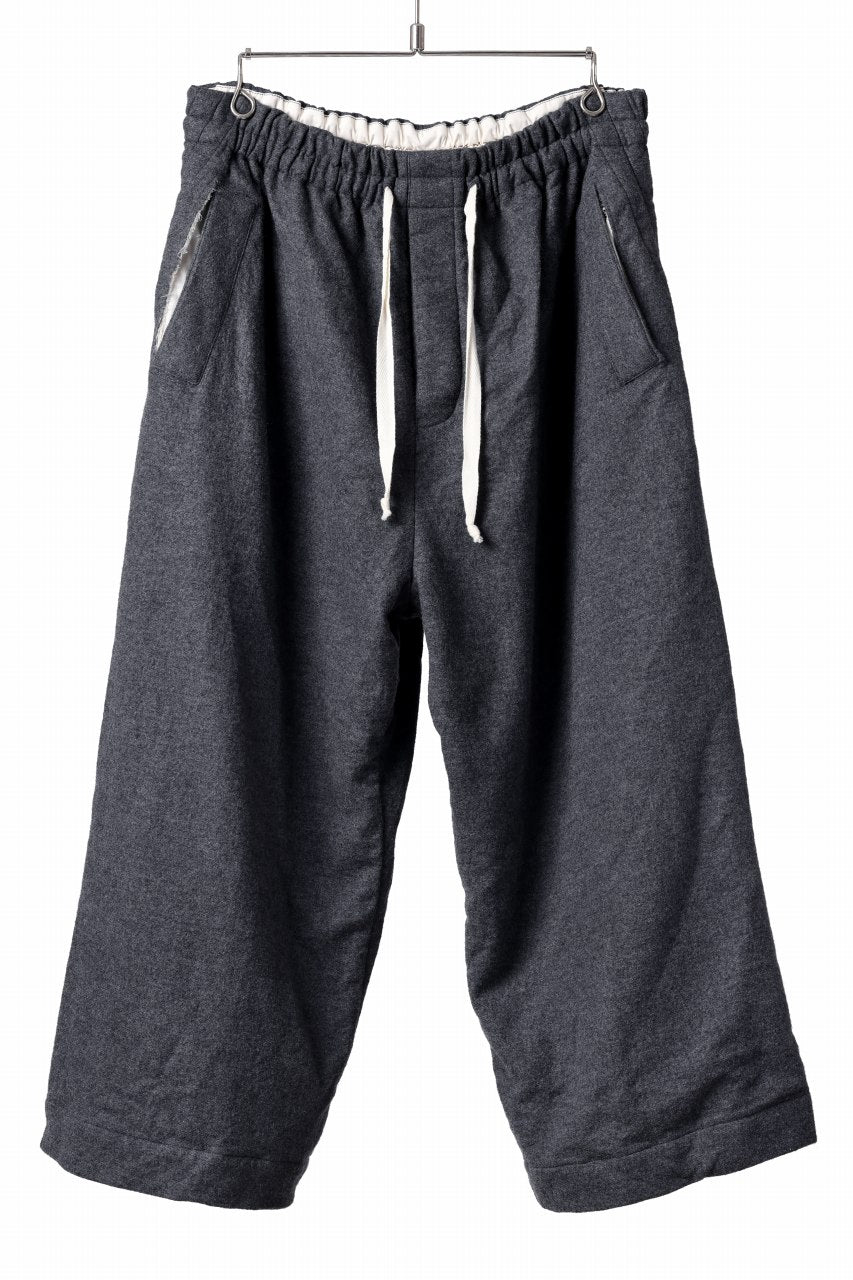 YUTA MATSUOKA baggy pants /compressed wool jersey (dark gray)