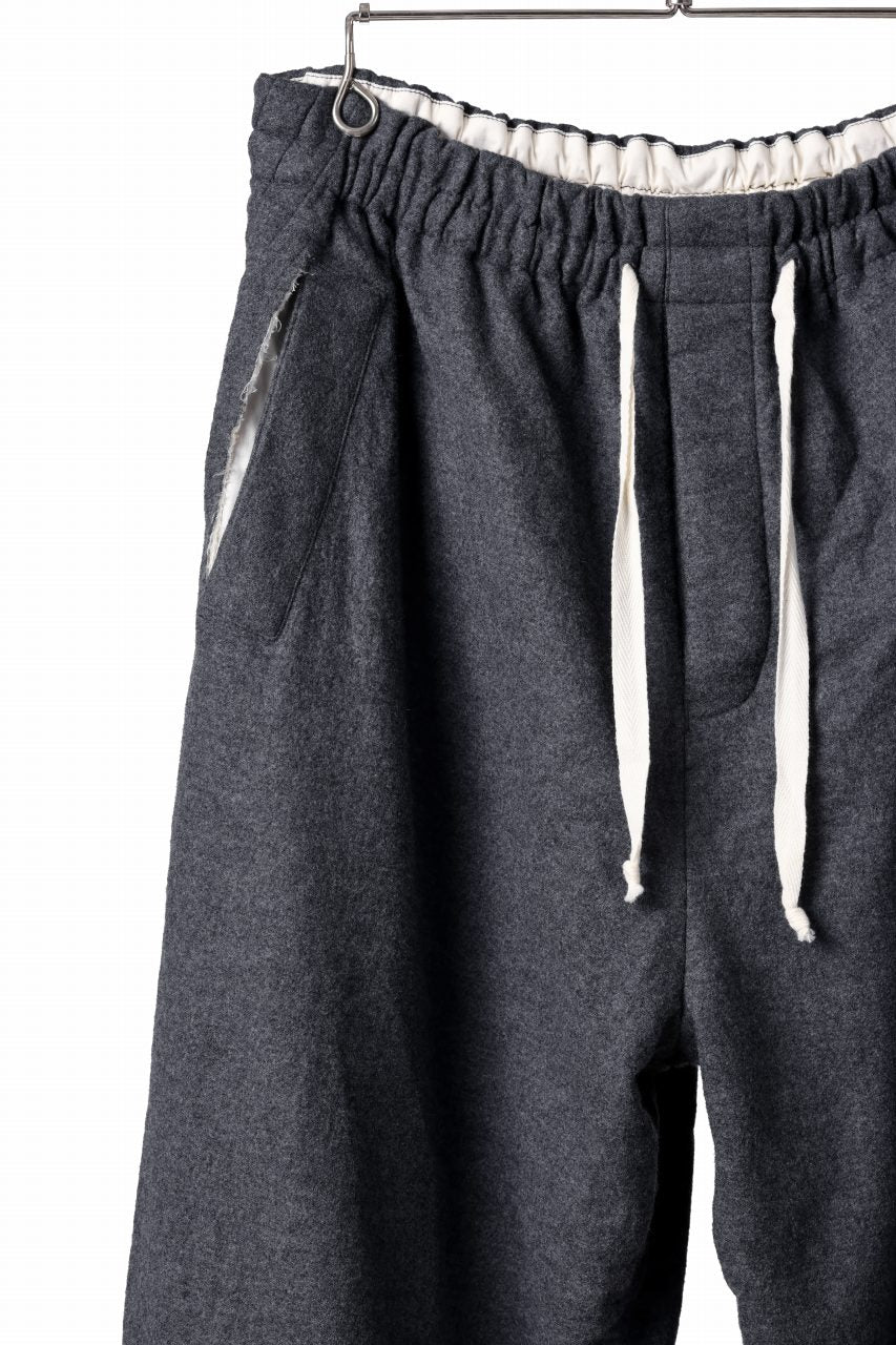 YUTA MATSUOKA baggy pants /compressed wool jersey (dark gray)