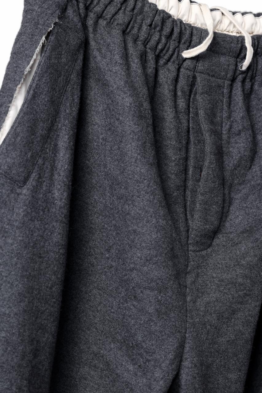 YUTA MATSUOKA baggy pants /compressed wool jersey (dark gray)