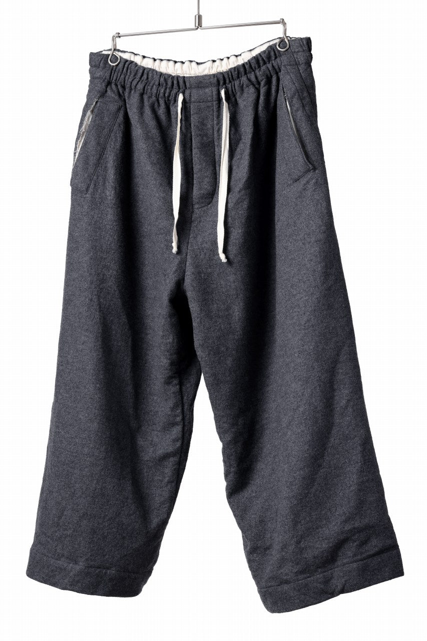 YUTA MATSUOKA baggy pants /compressed wool jersey (dark gray)