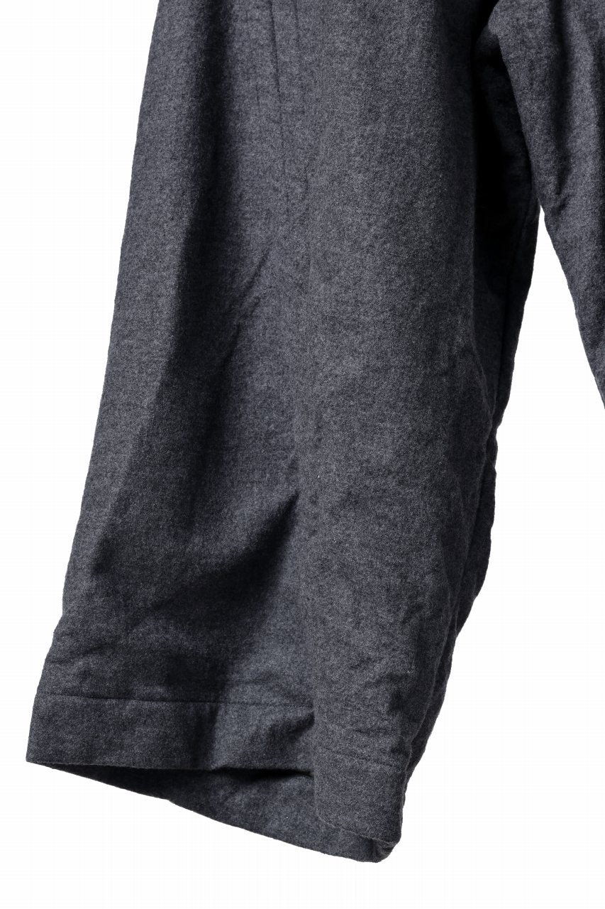 YUTA MATSUOKA baggy pants /compressed wool jersey (dark gray)