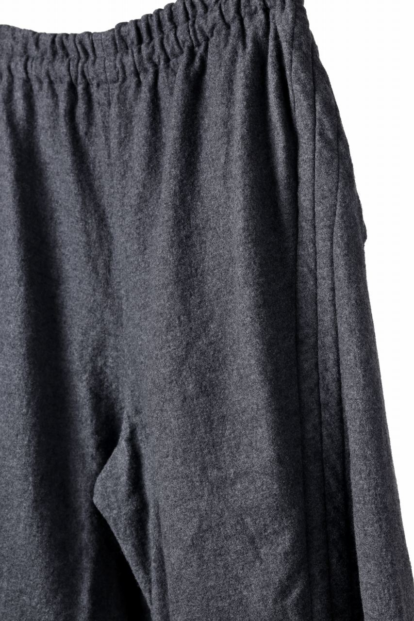 YUTA MATSUOKA baggy pants /compressed wool jersey (dark gray)