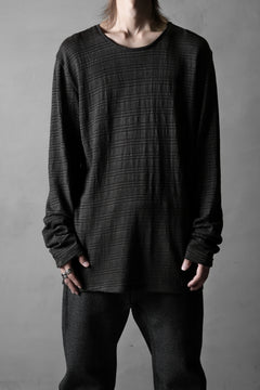 Load image into Gallery viewer, black crow x LOOM exclusive long sleeve tops / cl knit jersey (carbon)