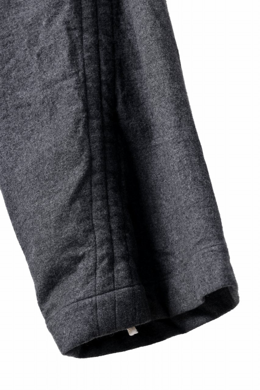 YUTA MATSUOKA baggy pants /compressed wool jersey (dark gray)