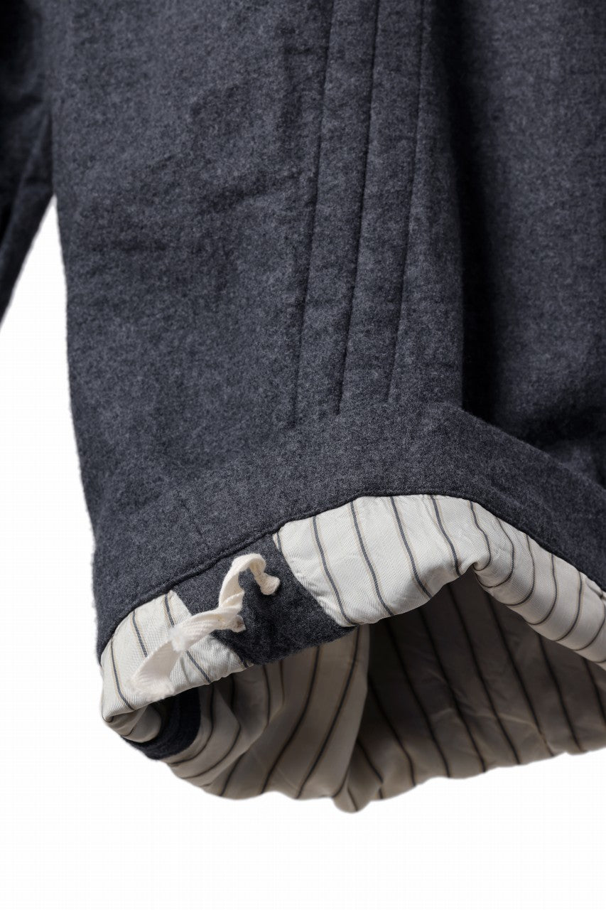 YUTA MATSUOKA baggy pants /compressed wool jersey (dark gray)