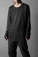 Load image into Gallery viewer, black crow x LOOM exclusive long sleeve tops / cl knit jersey (carbon)