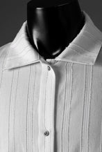 画像をギャラリービューアに読み込む, A.F ARTEFACT SQUEEZING HALF SLEEVE SHIRT / FRINGE STRIPE COTTON (IVORY)