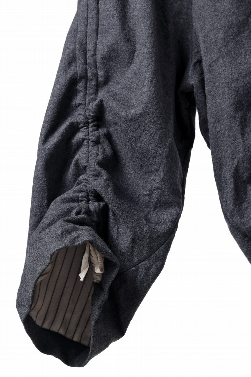 YUTA MATSUOKA baggy pants /compressed wool jersey (dark gray)