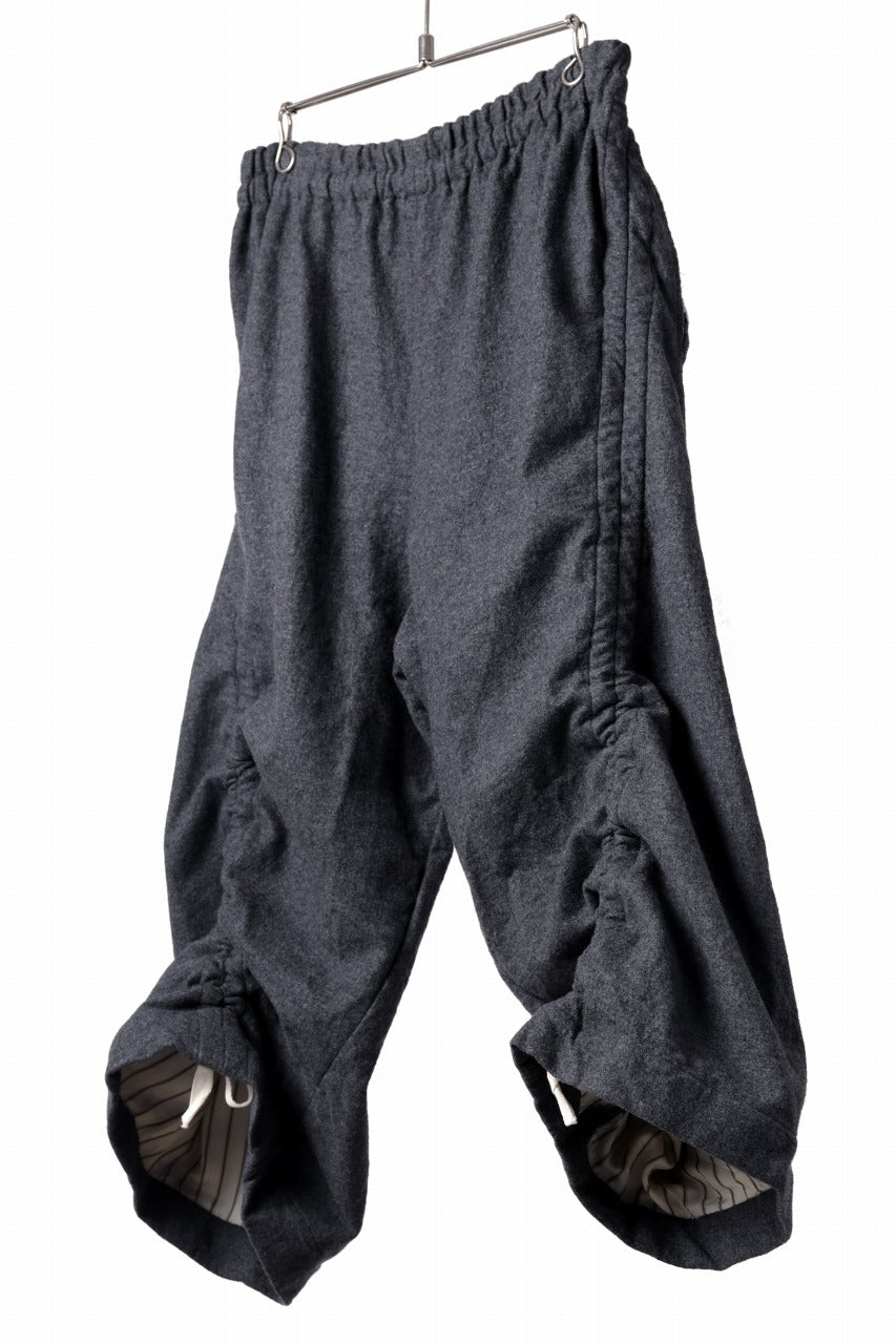 YUTA MATSUOKA baggy pants /compressed wool jersey (dark gray)