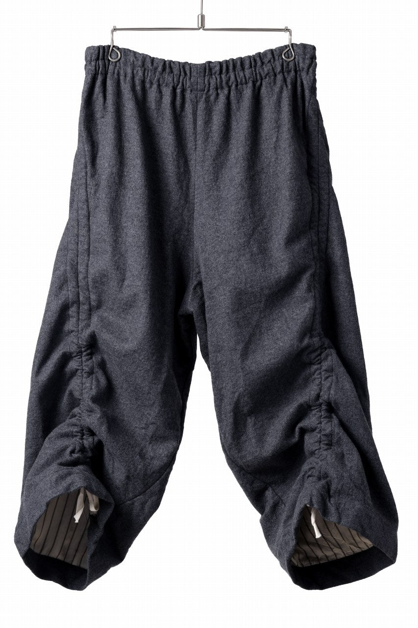 YUTA MATSUOKA baggy pants /compressed wool jersey (dark gray)