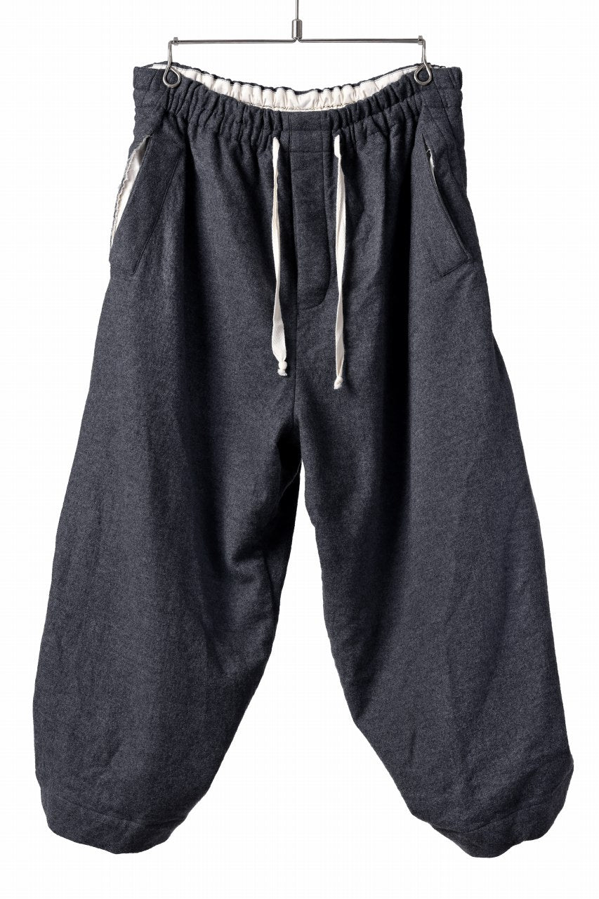 YUTA MATSUOKA baggy pants /compressed wool jersey (dark gray)