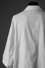 Load image into Gallery viewer, A.F ARTEFACT SQUEEZING HALF SLEEVE SHIRT / FRINGE STRIPE COTTON (IVORY)