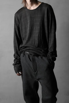 Load image into Gallery viewer, black crow x LOOM exclusive long sleeve tops / cl knit jersey (carbon)