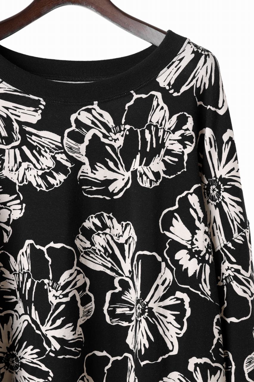 Load image into Gallery viewer, A.F ARTEFACT limited FLOWER PRINT LONG SLEEVE TEE (BLACK x WHITE)