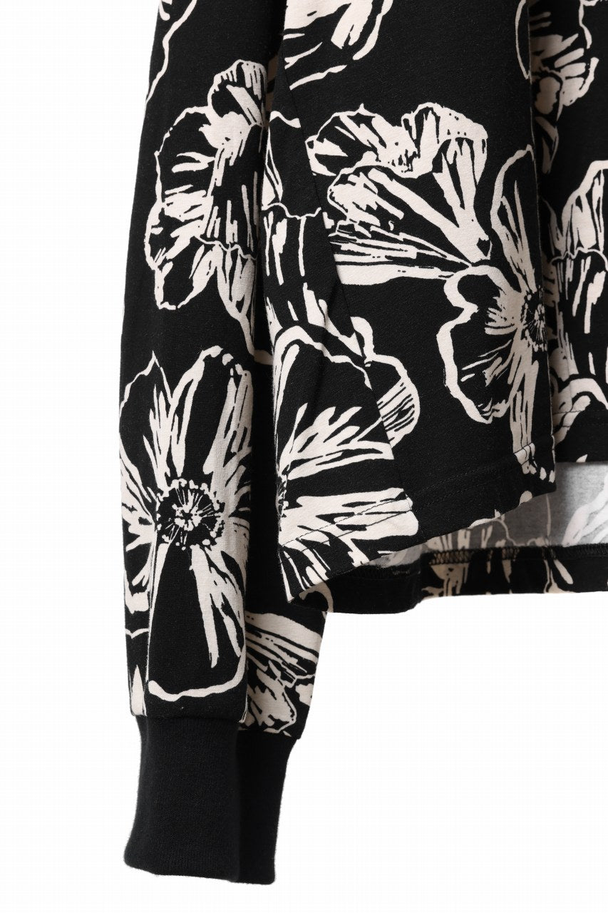 A.F ARTEFACT limited FLOWER PRINT LONG SLEEVE TEE (BLACK x WHITE)