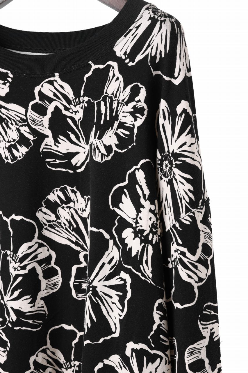 Load image into Gallery viewer, A.F ARTEFACT limited FLOWER PRINT LONG SLEEVE TEE (BLACK x WHITE)