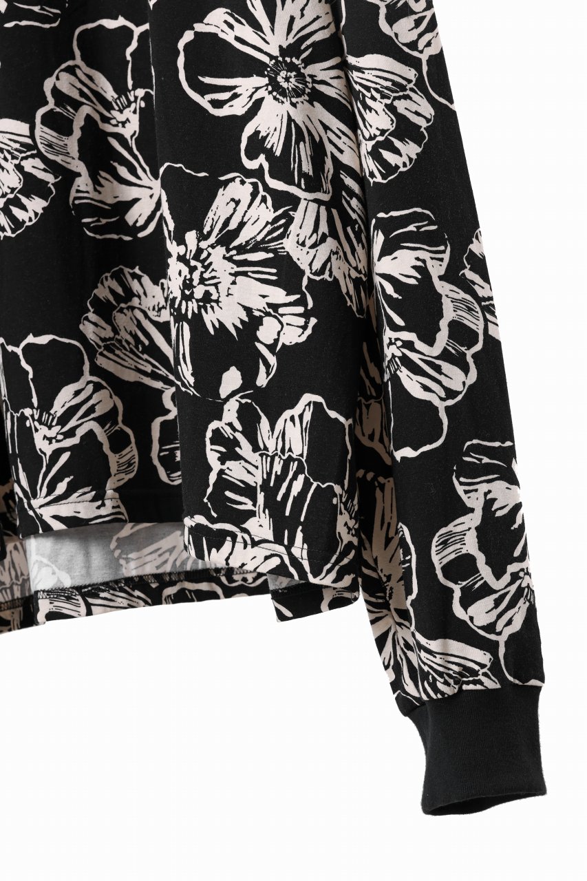 A.F ARTEFACT limited FLOWER PRINT LONG SLEEVE TEE (BLACK x WHITE)