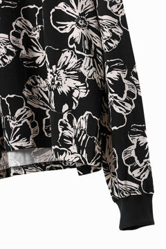 画像をギャラリービューアに読み込む, A.F ARTEFACT limited FLOWER PRINT LONG SLEEVE TEE (BLACK x WHITE)