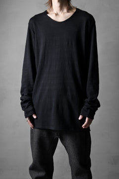 画像をギャラリービューアに読み込む, black crow x LOOM exclusive long sleeve tops / cotton linen slab jersey (black)