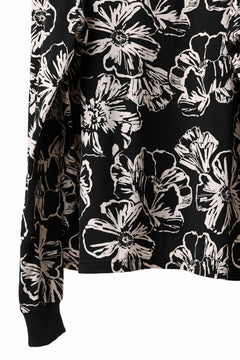 画像をギャラリービューアに読み込む, A.F ARTEFACT limited FLOWER PRINT LONG SLEEVE TEE (BLACK x WHITE)