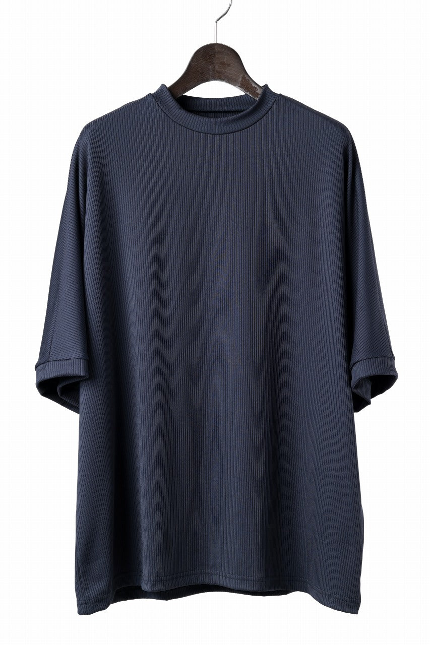 Load image into Gallery viewer, N/07 DOLMAN SHORT SLEEVE TEE / AQUASUITING THICK RIB (MIDNIGHT)