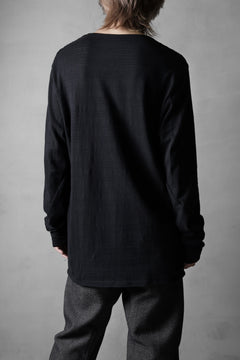 画像をギャラリービューアに読み込む, black crow x LOOM exclusive long sleeve tops / cotton linen slab jersey (black)