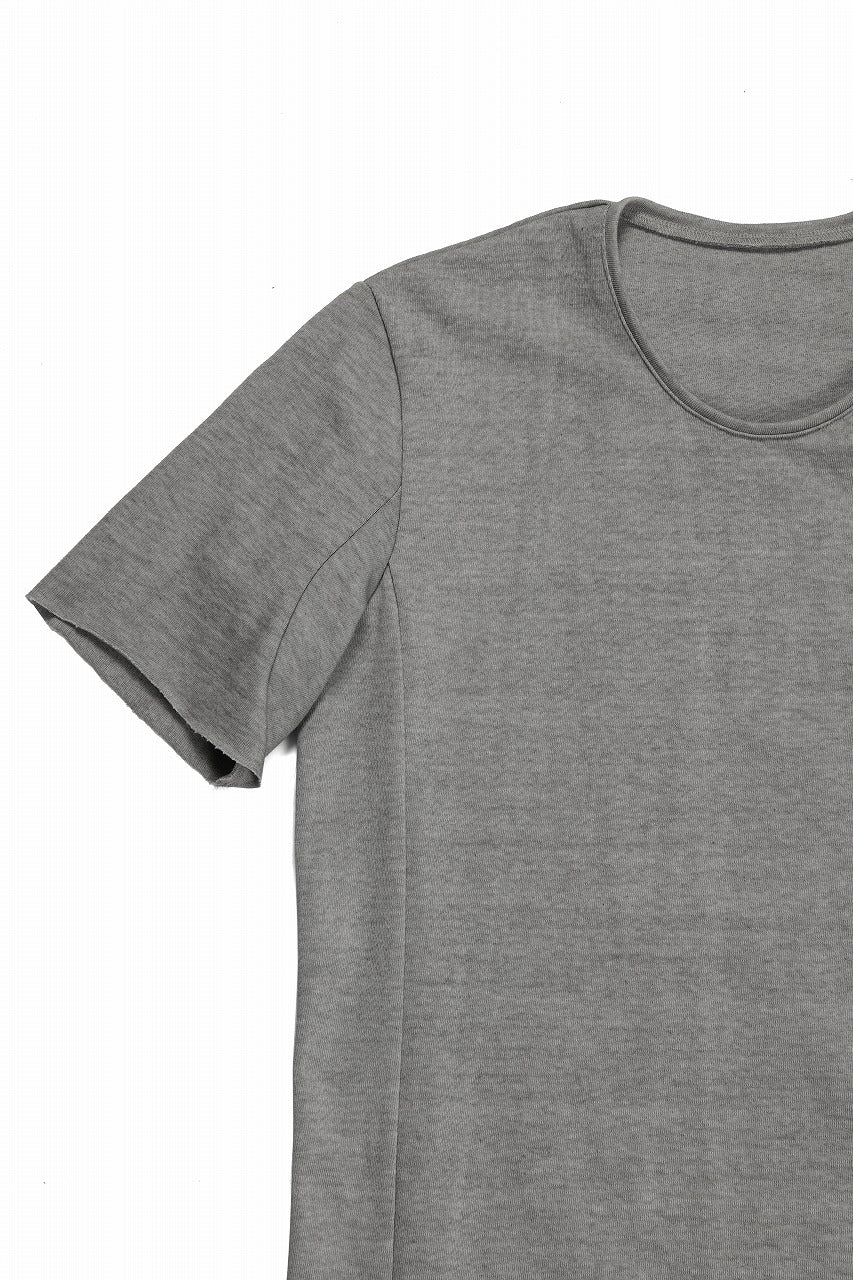 black crow x LOOM exclusive short sleeve tops / dyed medium cotton jersey (淡墨)