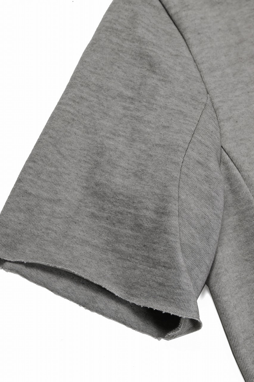 black crow x LOOM exclusive short sleeve tops / dyed medium cotton jersey (淡墨)
