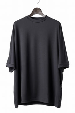 N/07 DOLMAN SHORT SLEEVE TEE / AQUASUITING THICK RIB (BLACK)