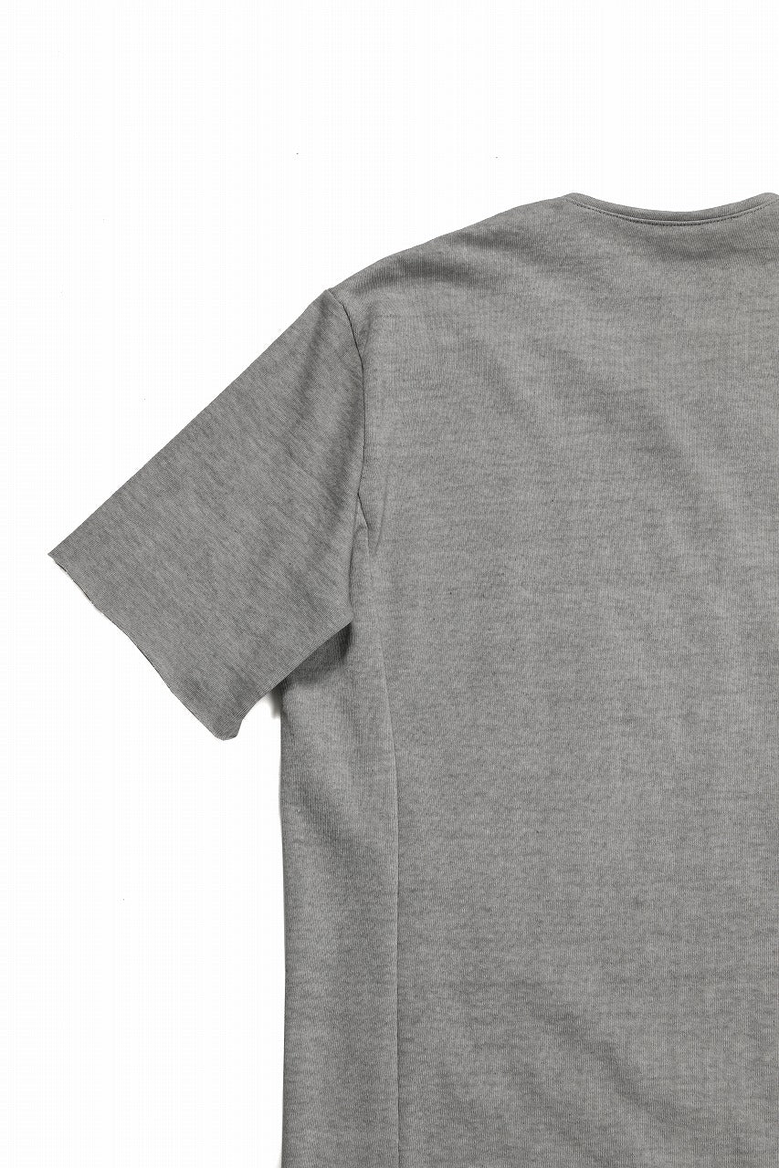 black crow x LOOM exclusive short sleeve tops / dyed medium cotton jersey (淡墨)