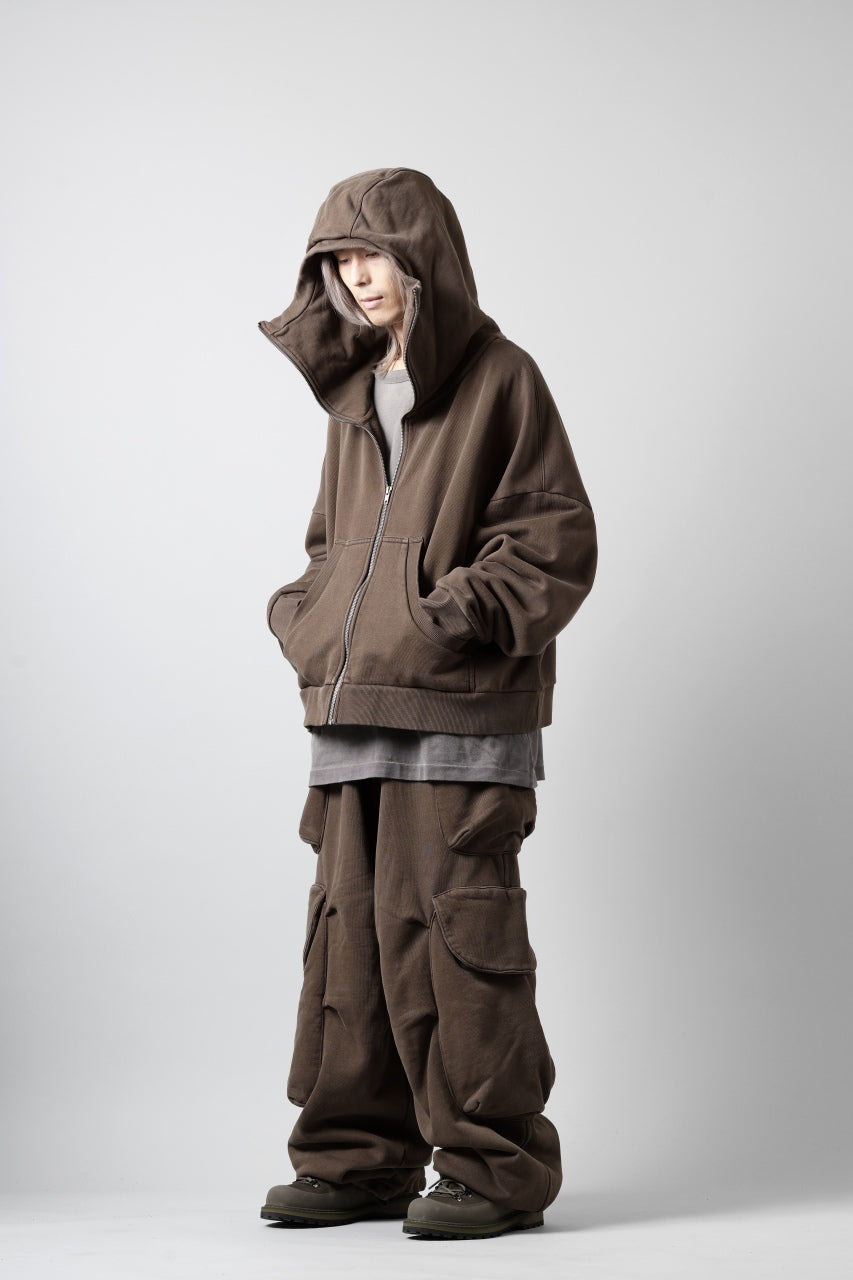 entire studios FULL ZIP SWEAT PARKA (BRUNETTE)